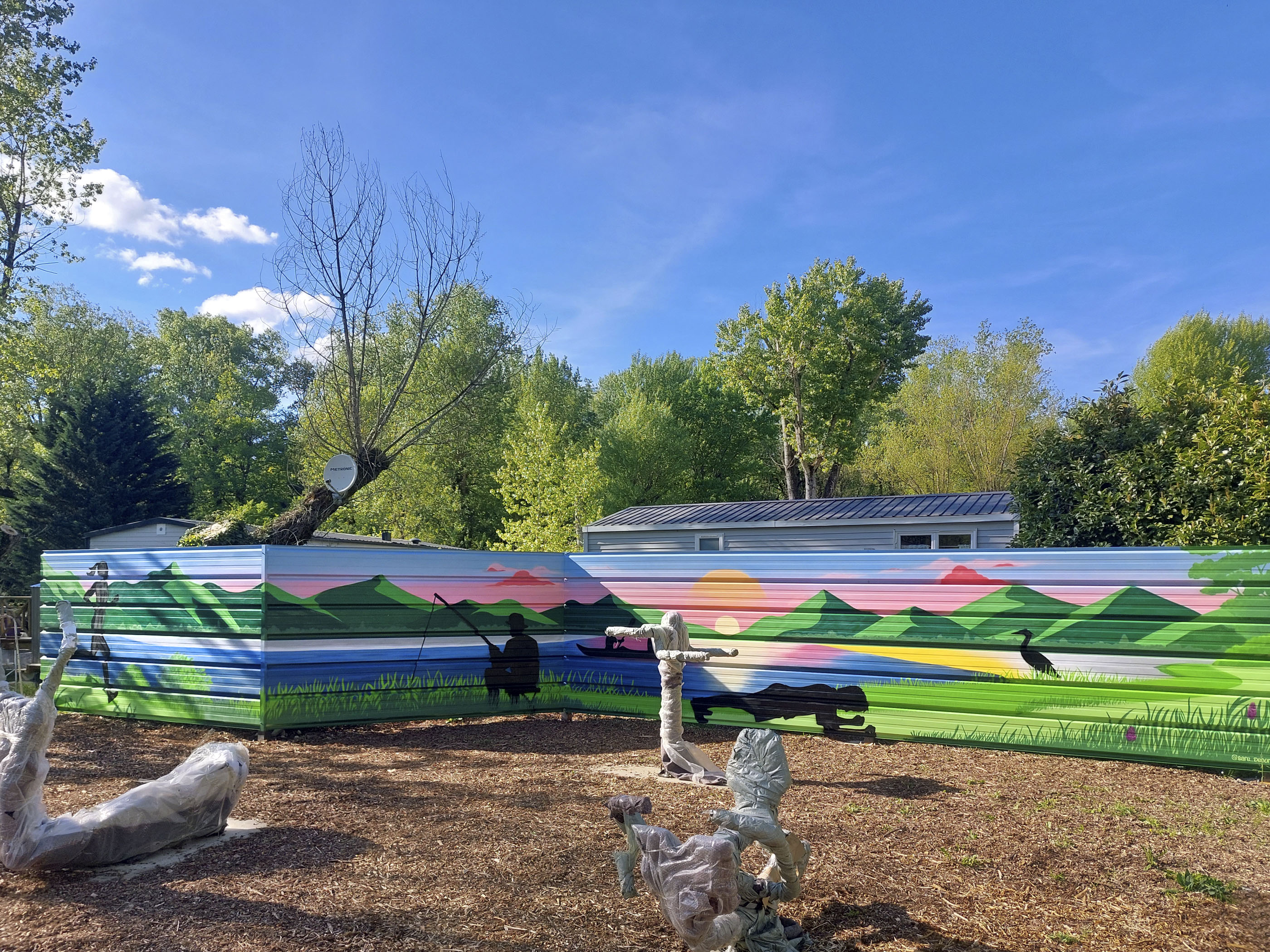 fresque au camping l'escapade