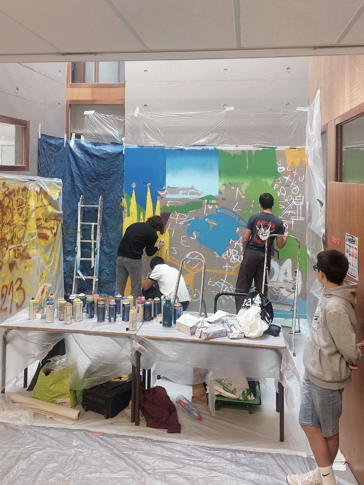 Atelier fresque participative Notre Dame d'Esperance