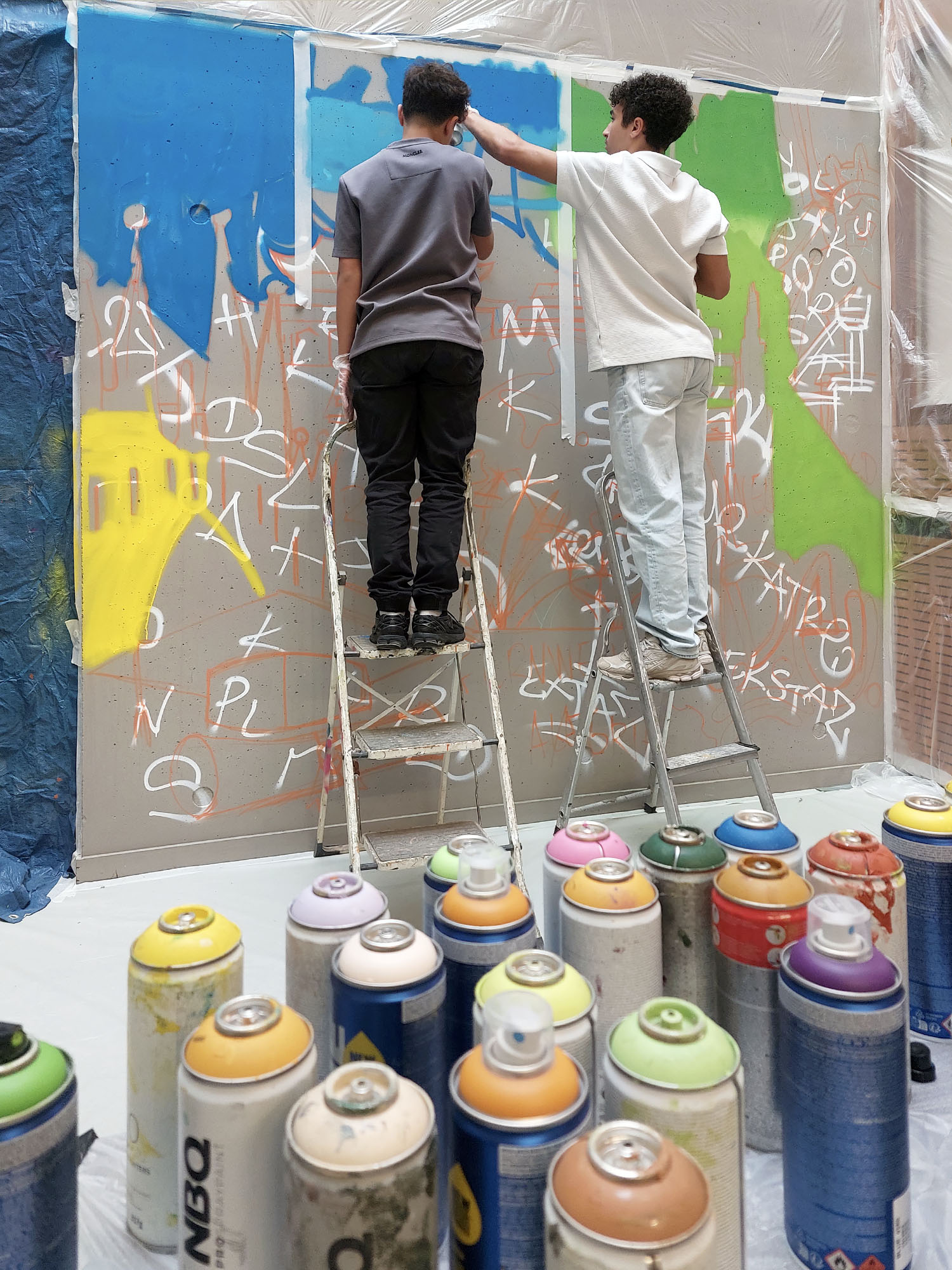 Atelier fresque participative Notre Dame d'Esperance